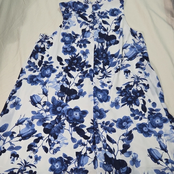 IVANKA TRUMP, Blue Floral Midi Dress (A- line Dress) - Picture 8 of 9